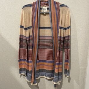 Billabong Cream, Blue & Pink Cardigan - Size M